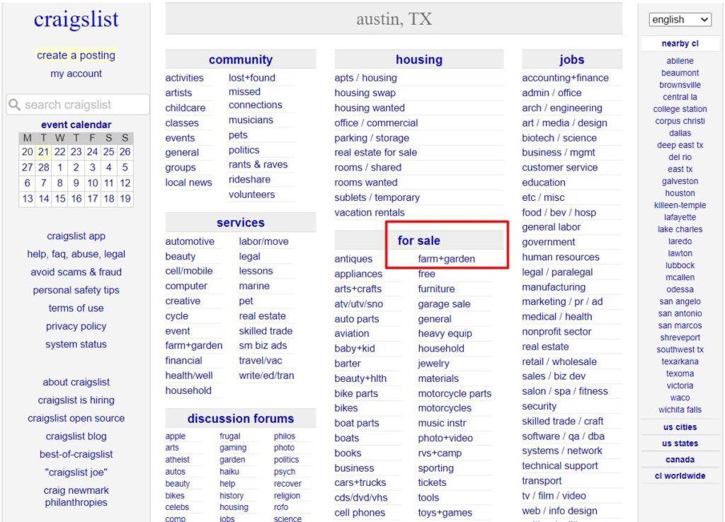 Austin Craigslist Farm and Garden Read More