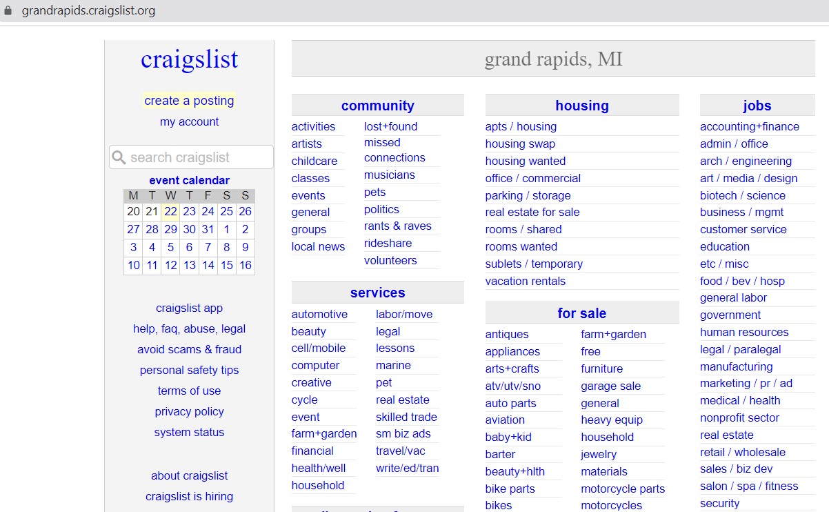 Grand Rapids Craigslist: A Brief Overview - ActWitty