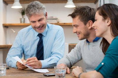 A professional is providing financial advice to a husband and wife