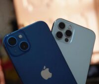 Photos of the back cameras of two phones