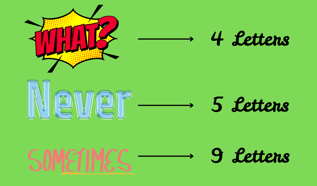 What Has 4 Letters Sometimes 9 but Never 5