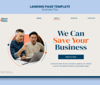 Business landing page template