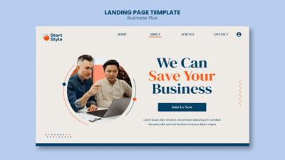 Business landing page template