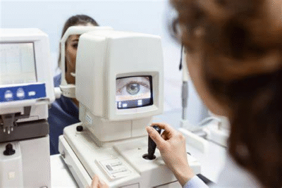 Doctor checking image with the help of machine