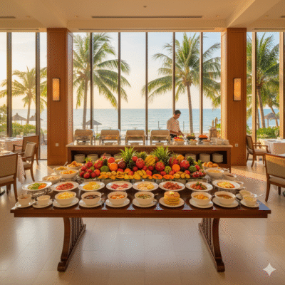 international buffet for breakfast