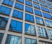 Building with Glass window