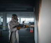 ทำความสะอาดสถานที่เกิดเหตุไฟไหม้