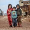 A Group of Little Kids at a Refugee Campsite