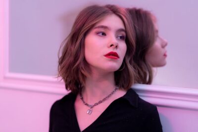 A Woman Wearing a Chain Necklace