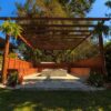 Backyard wood shade structure