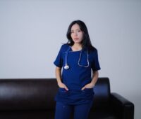 Nurse Standing with Stethoscope