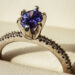 ring with blue precious stone