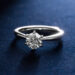 Silver ring with diamonds