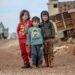 A Group of Little Kids at a Refugee Campsite
